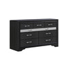 Queen Bedroom Set, Black Gray, 4pc w Nightstand, Dresser, Chest