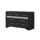 Queen Bedroom Set, Black Gray, 4pc w 2 Nightstands, Dresser
