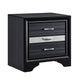 Queen Bedroom Set, Black Gray, 4pc w 2 Nightstands, Dresser