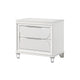 Queen Bedroom Set, Pearl White Silver, 5pc w 2 Nightstands, Dresser