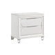 Queen Bedroom Set, Pearl White Silver, 5pc w 2 Nightstands, Dresser