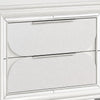Queen Bedroom Set, Pearl White Silver, 2pc w Nightstand