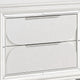Queen Bedroom Set, Pearl White Silver, 2pc w Nightstand
