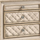 King Bedroom Set, Upholstered Design, Beige Brown, 3pc w 2 Nightstands