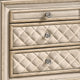 King Bedroom Set, Upholstered Design, Beige Brown, 2pc w Nightstand