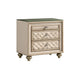 Queen Bedroom Set, Upholstered Design, Beige Brown, 3pc w 2 Nightstands