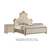 Queen Bedroom Set, Upholstered Design, Beige Brown, 3pc w 2 Nightstands
