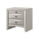 Queen Bedroom Set, Antique White Zinc, 4pc w 2 Nightstands, Dresser