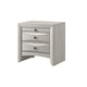 Queen Bedroom Set, Storage, Antique White Zinc, 3pc w 2 Nightstands