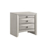Queen Bedroom Set, Storage, Antique White Zinc, 3pc w 2 Nightstands