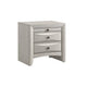 Queen Bedroom Set, Storage, Antique White Zinc, 3pc w 2 Nightstands