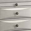Queen Bedroom Set, Storage, Antique White Zinc, 3pc w 2 Nightstands
