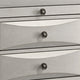 Queen Bedroom Set, Storage, Antique White Zinc, 3pc w 2 Nightstands