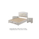 Queen Bedroom Set, Storage, Antique White Zinc, 3pc w 2 Nightstands