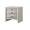 Queen Bedroom Set, Storage, Antique White Zinc, 2pc w Nightstand