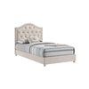 Full Bedroom Set, Upholstered Storage Design, Beige, 4pc w NS, Dresser