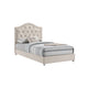 Full Bedroom Set, Upholstered Storage Design, Beige, 4pc w NS, Dresser