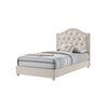 Full Bedroom Set, Upholstered Storage Design, Beige, 4pc w NS, Dresser