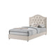 Full Bedroom Set, Upholstered Storage Design, Beige, 4pc w NS, Dresser