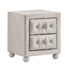 Full Bedroom Set, Upholstered Storage Design, Beige, 4pc w NS, Dresser