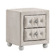 Full Bedroom Set, Upholstered Storage Design, Beige, 4pc w NS, Dresser
