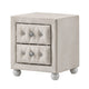 Full Bedroom Set, Upholstered Storage Design, Beige, 4pc w NS, Dresser