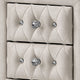 Full Bedroom Set, Upholstered Storage Design, Beige, 4pc w NS, Dresser