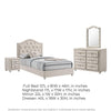 Full Bedroom Set, Upholstered Storage Design, Beige, 4pc w NS, Dresser