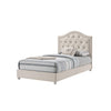 Full Bedroom Set, Upholstered Storage Design, Beige, 3pc w NS, Dresser