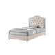 Full Bedroom Set, Upholstered Storage Design, Beige, 3pc w NS, Dresser