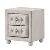 Full Bedroom Set, Upholstered Storage Design, Beige, 3pc w NS, Dresser