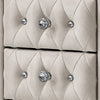 Full Bedroom Set, Upholstered Storage Design, Beige, 3pc w NS, Dresser