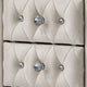 Full Bedroom Set, Upholstered Storage Design, Beige, 3pc w NS, Dresser