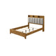 King Bedroom Set, Light Aspen Brown, 5pc w 2 NS, Dresser and Chest