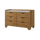 King Bedroom Set, Light Aspen Brown, 5pc w 2 NS, Dresser and Chest