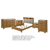 King Bedroom Set, Light Aspen Brown, 5pc w 2 NS, Dresser and Chest