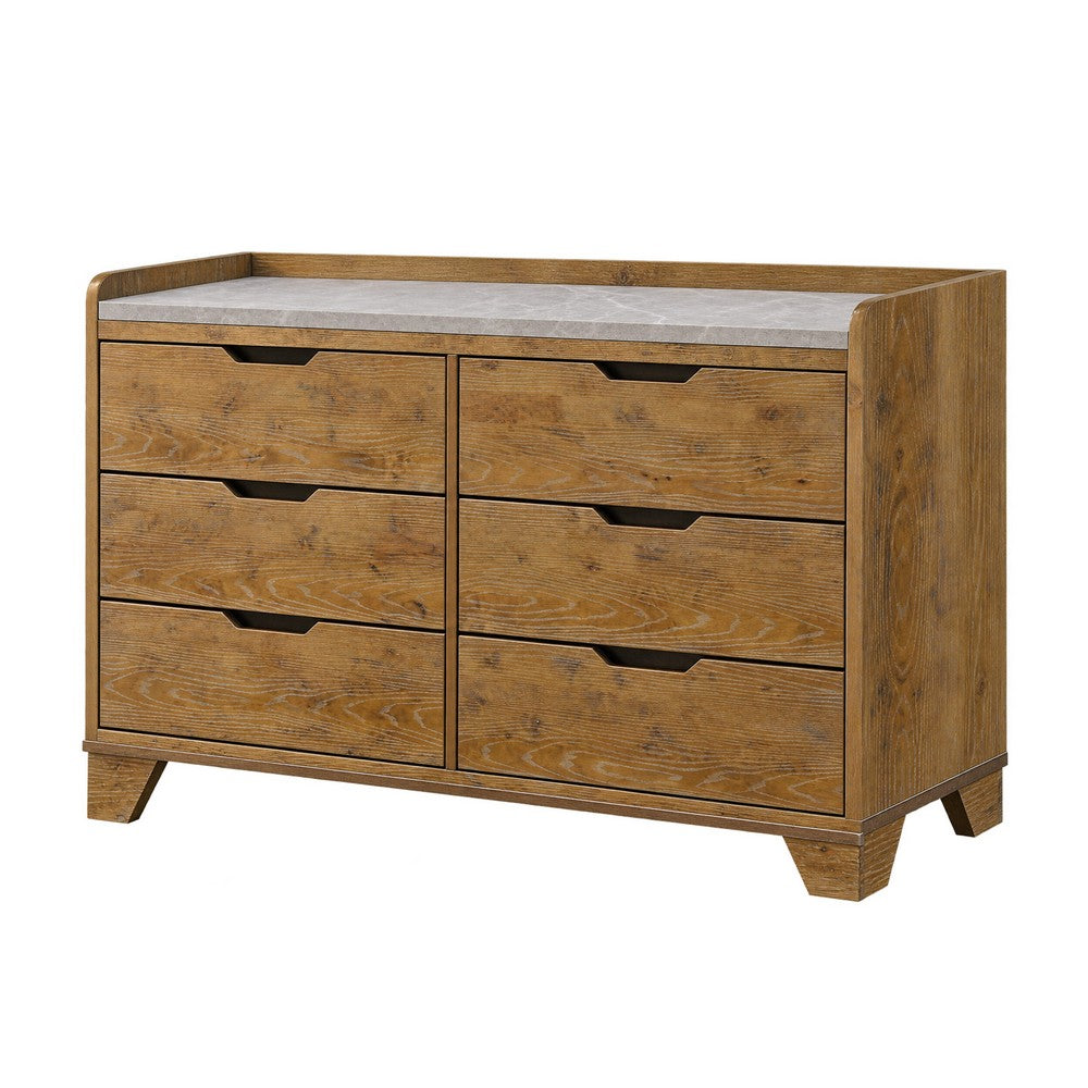 King Bedroom Set, Light Aspen Brown, 5pc w 2 NS, Dresser, Mirror