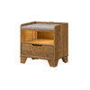 King Bedroom Set, Light Aspen Brown Gray, 4pc w 2 Nightstands, Dresser