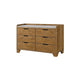 King Bedroom Set, Light Aspen Brown Gray, 4pc w 2 Nightstands, Dresser