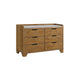 King Bedroom Set, Light Aspen Brown Gray, 4pc w 2 Nightstands, Dresser