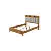 King Bedroom Set, Light Aspen Brown Gray, 3pc w 2 Nightstands