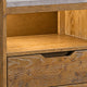 King Bedroom Set, Light Aspen Brown Gray, 3pc w 2 Nightstands