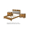 King Bedroom Set, Light Aspen Brown Gray, 3pc w 2 Nightstands