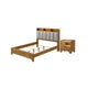 King Bedroom Set, Light Aspen Brown Gray, 2pc w Nightstand