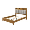 King Bedroom Set, Light Aspen Brown Gray, 2pc w Nightstand