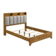 King Bedroom Set, Light Aspen Brown Gray, 2pc w Nightstand