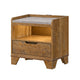 King Bedroom Set, Light Aspen Brown Gray, 2pc w Nightstand