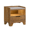 King Bedroom Set, Light Aspen Brown Gray, 2pc w Nightstand