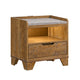 King Bedroom Set, Light Aspen Brown Gray, 2pc w Nightstand