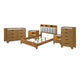Queen Bedroom Set, Light Aspen Brown Gray, 5pc w 2 Nightstands, Chest